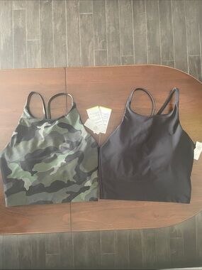 Old Navy Women's Camouflage & Black A-Line Sports Bras - Camo/Black (2)
